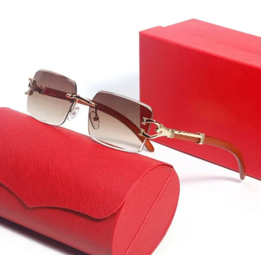 Cartier Golden Wood Glasses